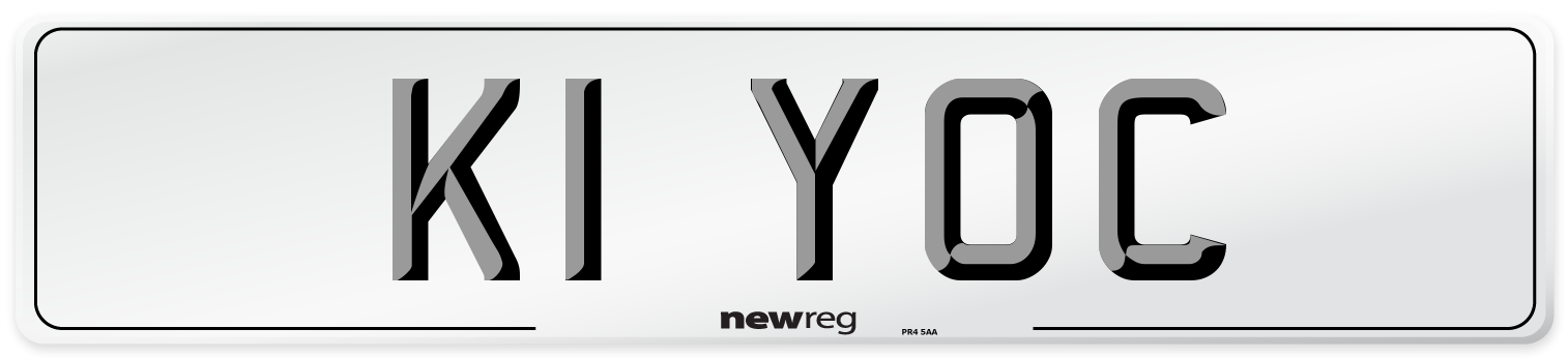 K1 YOC Number Plate from New Reg